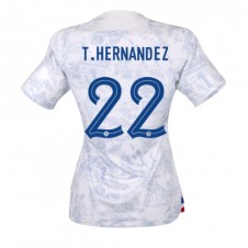 Frankrike Theo Hernandez #22 Bortedrakt Kvinner VM 2022 Kortermet